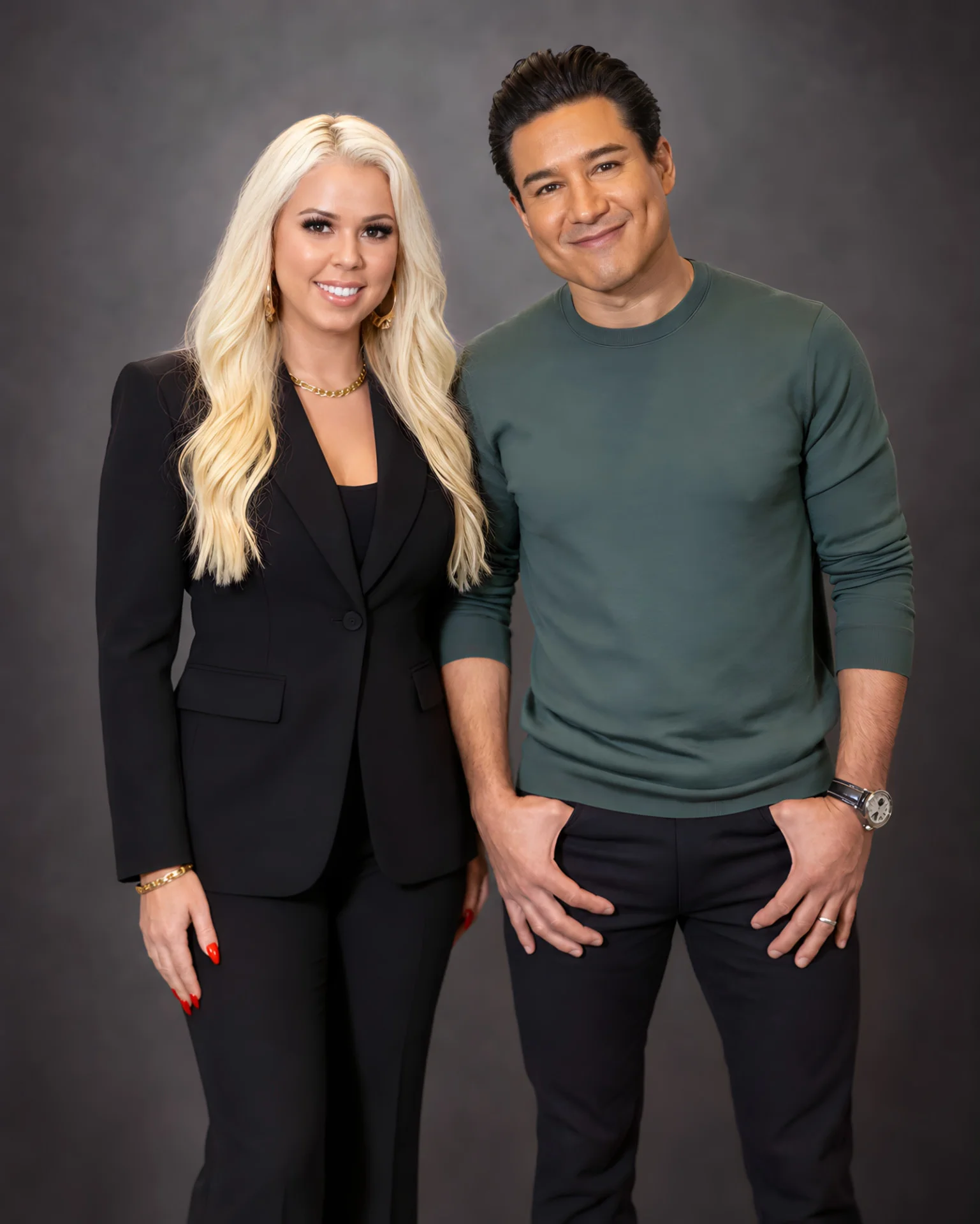 Ashley McPherson with Mario Lopez